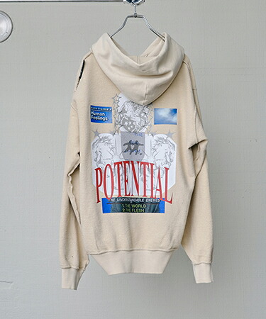 【BODYSONG.(ボディソング)】【予約販売10月下旬～11月上旬入荷】「POTENTIAL」 INSIDE-OUT REVERSIBLE HOODIE パーカー(BS269102)