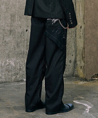 【A Good Bad Influence(ア グッド バッド インフルエンス)】【予約販売10月中旬～下旬入荷】UTILITY PANEL STRIPE SLACKS ストライプスラックス パンツ(AGBI-26AW-PT02)
