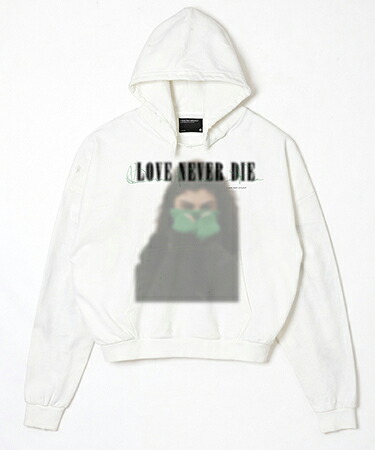 【A Good Bad Influence(ア グッド バッド インフルエンス)】【予約販売9月中旬~下旬入荷】LOVE NEVER DIE HOODIE パーカー(AGBI-26AW-HD05)