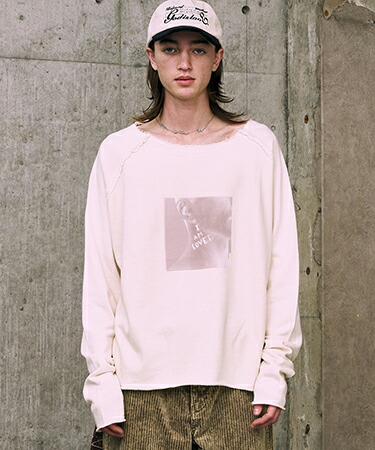 【A Good Bad Influence(ア グッド バッド インフルエンス)】【予約販売9月中旬～下旬入荷】I AM LOVED Faded Lightweight Sweatshirt スウェット(AGBI-26AW-SWLS04)