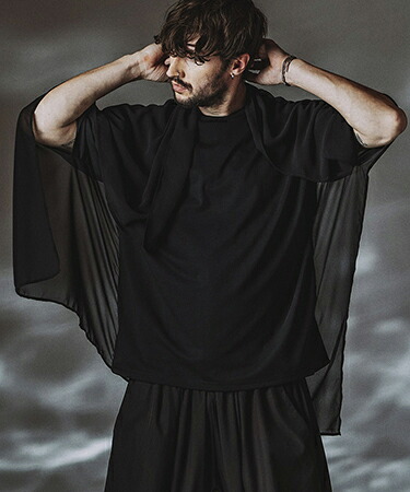 【NO ID.(ノーアイディー)】ﾄﾞｯｷﾝｸﾞｼｱｰﾄﾞﾚｰﾌﾟBIG-T Tシャツ(458010-487T)｜CAMBIO