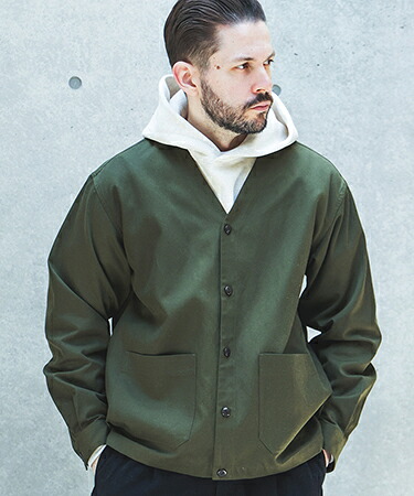 【MROLIVE(ミスターオリーブ)】【予約販売10月上旬～中旬入荷】NATURAL FLUID TWILL - SHIRT CARDIGAN シャツカーディガン(M263118)