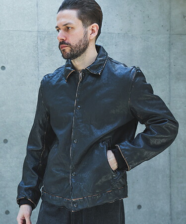 【MROLIVE(ミスターオリーブ)】【予約販売10月上旬～中旬入荷】VINTAGE CRAFT SHEEP LEATHER - AGED AWARD JACKET レザーアワードジャケット(M263116)