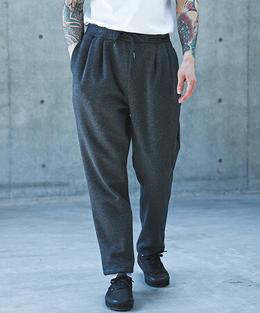 【MROLIVE(ミスターオリーブ)】【予約販売11月上旬～中旬入荷】SUPER HEAT JERSEY - TAPERED EASY KNIT PANTS ジャージーパンツ(M263136)｜CAMBIO