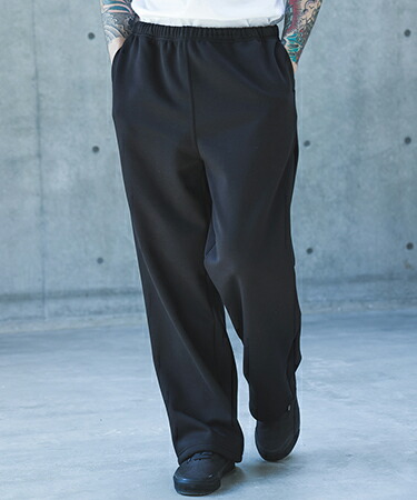 【MROLIVE(ミスターオリーブ)】【予約販売11月上旬～中旬入荷】SUPER HEAT JERSEY - WIDE STRAIGHT EASY KNIT PANTS ジャージーワイドパンツ(M263137)