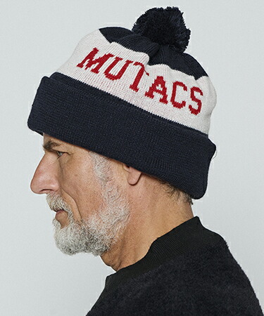 【ACANTHUS(アカンサス)】【予約販売11月中旬～下旬入荷】Wave Logo Pom-pom Knit Cap ニットキャップ(MA2664)