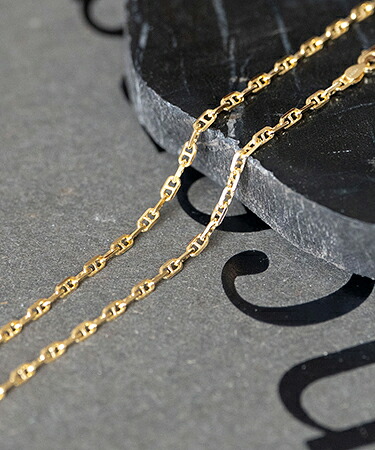 【SENTI(センティ)】【予約販売9月上旬～中旬入荷】 CUT RORO MARINA CHAIN NECKLACE カットロロマリーナネックレス ゴールド(SENTI-4114)｜CAMBIO