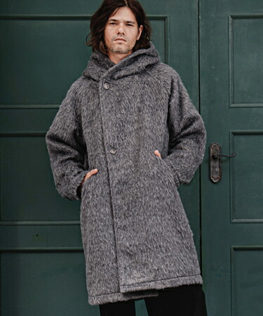 【CAMBIO(カンビオ)】【予約販売10月末~11月上旬入荷】Long Fur Melton Poncho ロングポンチョ(MIU-262-002)|CAMBIO