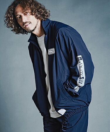 【seventy seven(セブンティセブン)】【予約販売10月上旬~中旬入荷】 nylon training jacket (box collage) ナイロントレーニングジャケット(7726W140)|CAMBIO