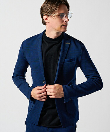 【wjk】【予約販売1月上旬～中旬入荷】function knit jacket(jacquard check) ニットジャケット(207 mw08j)｜CAMBIO
