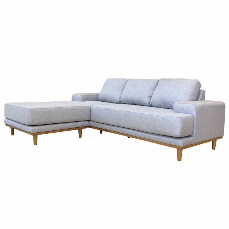 ソファ LS-424 3人掛け ライトグレー 美品 桜屋工業 CHERRY HOMEDAY 地域限定送料無料