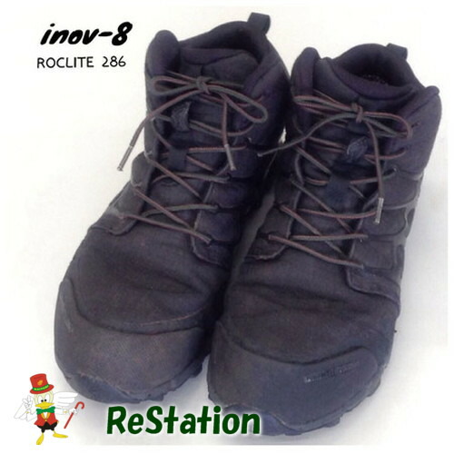 【中古】【貨物輸送無料】イノヴェイト inov-8 ROCLITE 286 GTX トレイルシューズ ゴアテックス 黒いこと メンズ 大きさ25.5