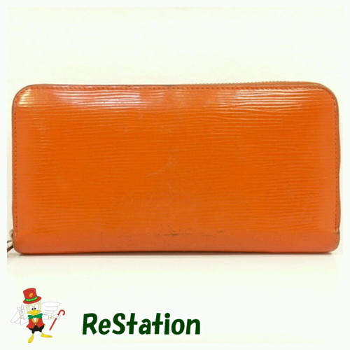 【中古】LOUIS VUITTON M60310 ジッピー・ウォレット エピ ラウンドファスナー長財布 ピモンオレンジ【送料無料】