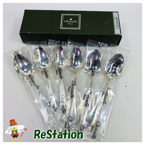 クリストフルシルバー　パール　コーヒースプーン　６本　未使用 クリストフルシルバー パール コーヒースプーン 6本 未使用