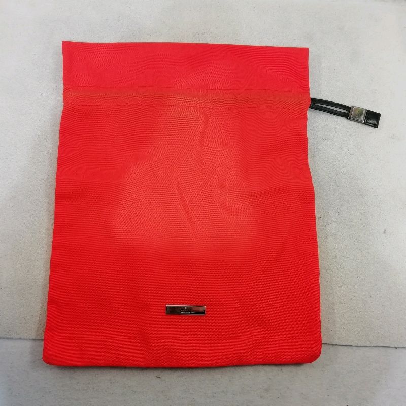 【中古】GUCCI グッチ 巾着ポーチ 014.1136.3754 オレンジ&times;ナイロン｜リサイクルショップリステーション