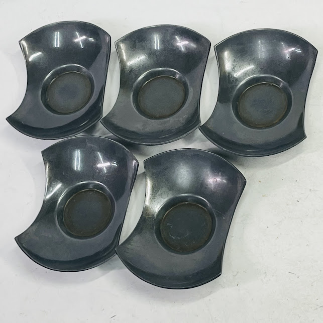 楽天市場】【中古】【煎茶道具】乾茂號造 錫円式茶托5客（413g