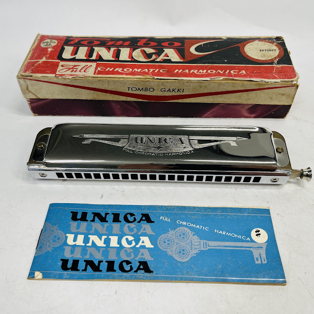 【中古良品】TOMBO (トンボ) UNICAクロマチックハーモニカ　C調No1244　22穴　44音