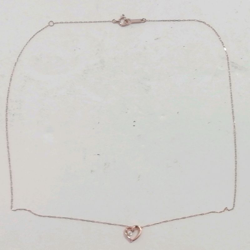 楽天市場】4℃ ハートピンク色石 ネックレス K10 1.3g【中古】【松戸店