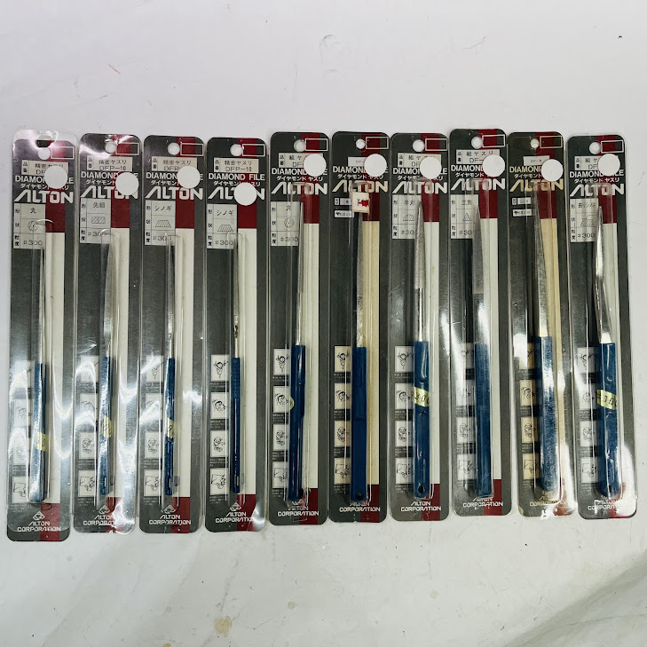 【中古】ALTONダイヤモンド組ヤスリDF8×6本精密やすりDFP-10×4本　10本セット