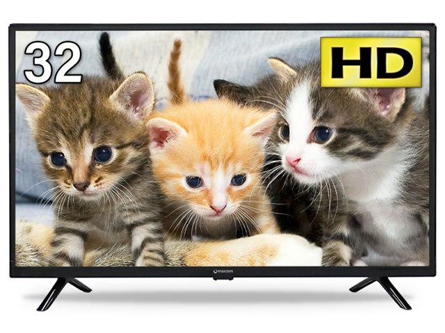 【動作確認済】【中古】本体・リモコンのみ マクスゼン 32型 液晶テレビ ダブルチューナー J32CH02 ブラック系
