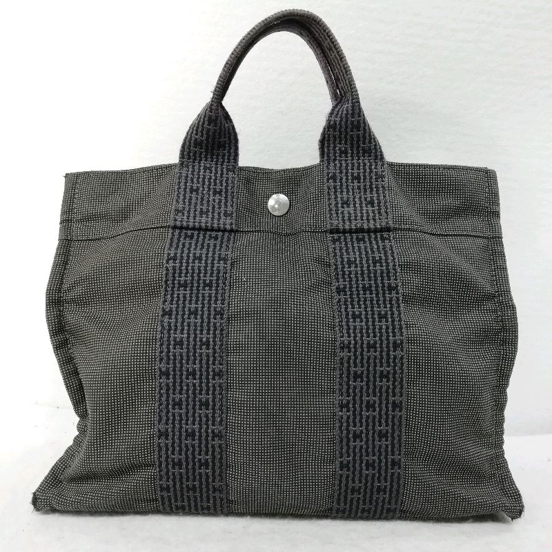 HERMES エルメス トートバッグ グレー MM 4500325E0127 エールライン エルメス トートバッグ MM キャンバス グレー