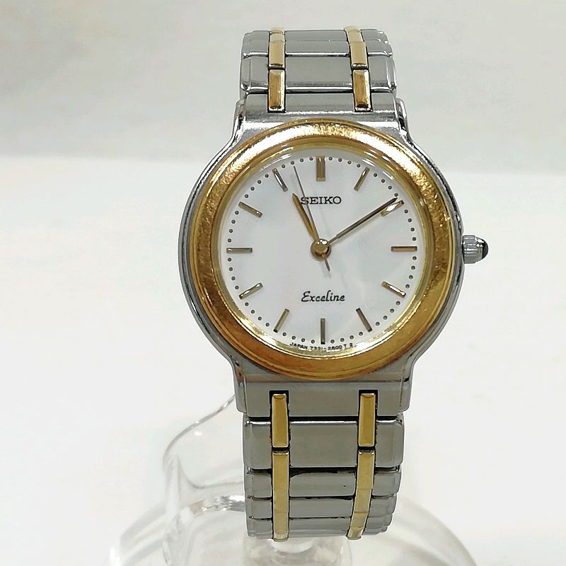 【電池交換済】セイコー　エクセリーヌ　1Pダイヤ　2E20-5180 クォーツ 電池交換済】セイコー エクセリーヌ 1Pダイヤ 2E20-5180 クォーツ 楽天