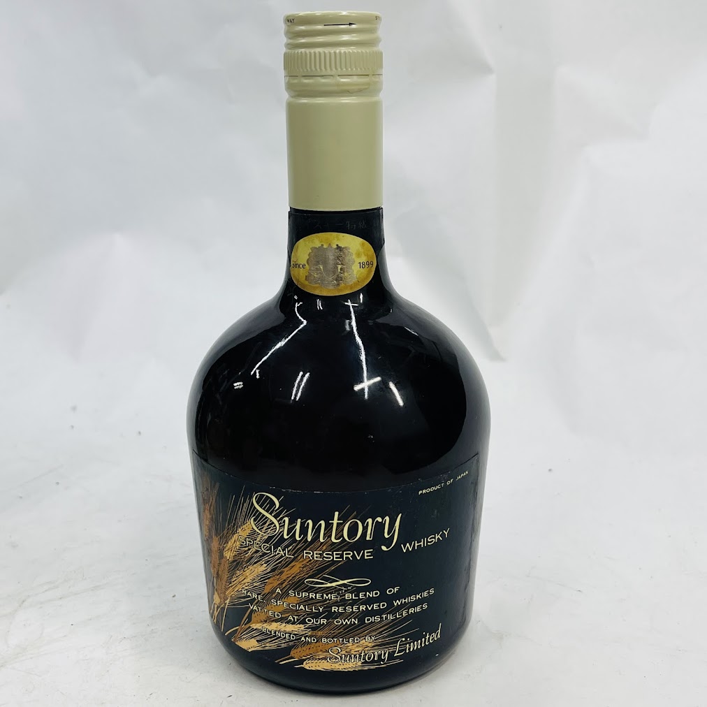 【未成年の飲酒は法律で禁じられています】[古酒] サントリー リザーブ 黒帯ネックラベル 特級表示 43度 760mlラベル麦穂