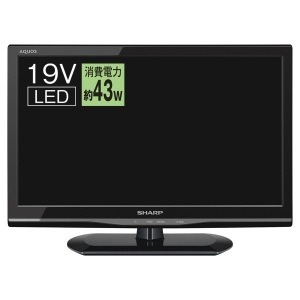 【中古】本体・リモコンのみ シャープ 19V型 液晶テレビ AQUOS LC-19K90-B ハイビジョン 2013年製