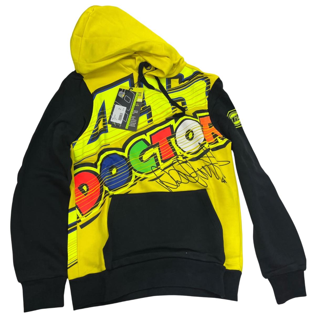 【未使用】ヴァレンティーノ ロッシ ドクターVR46フーディメンズXS長黄黒　レーｽ色移りあり【送料無料】メール便※代引き不可｜リサイクルショップリステーション