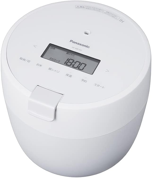 【動くこと突きとめる済】【中古】本体のみ パナソニック 剪断応力IHジャー炊飯器 5合炊き 白いこと SR-NB102-W 2022年製