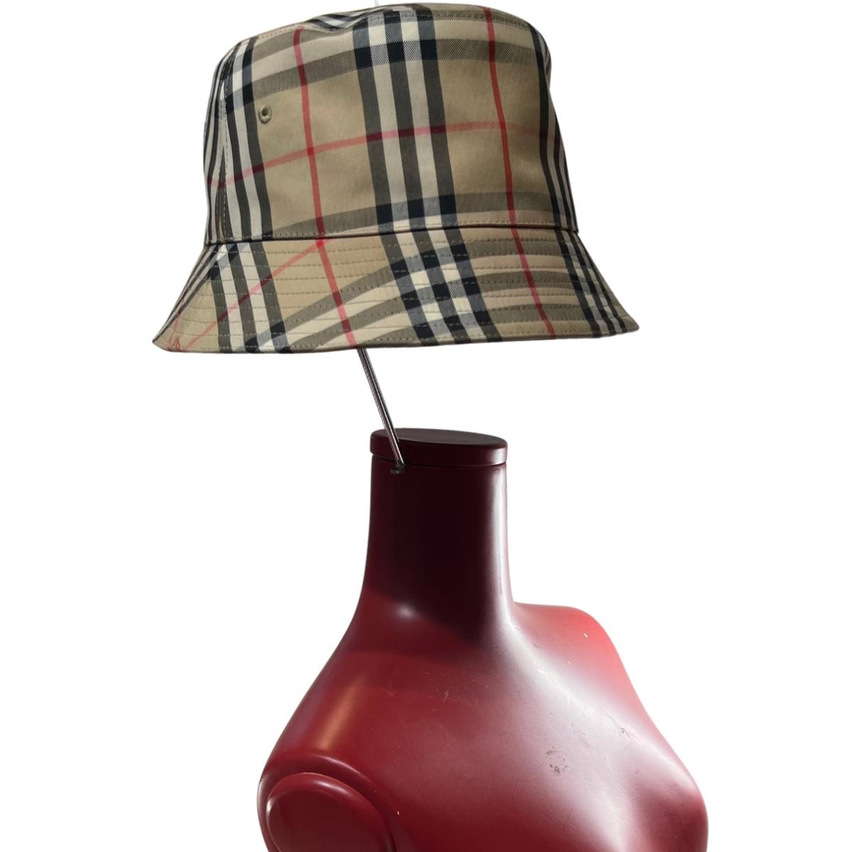 【中古】バーバリー 帽子 メンズ MH 2 PANEL BUCKET HAT:117330 バケットハット ARCHIVE BEIGE　※シミあり｜リサイクルショップリステーション