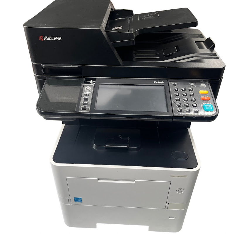 【動くこと突きとめる済】【中古】京セラ レーザ印刷機 練り合わせる機 A4モノクロ ECOSYS M3645idn/45PPM/両面刷り上げる/有線ローカルエリアネットワーク/USB 無線電話ローカルエリアネットワーク社会的単位付き添い人26万枚