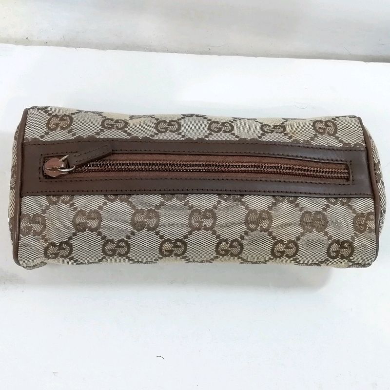 【中古】GUCCI グッチ 90627.1705 書き込み容れもの GG帆布×なめし革 赤銅色
