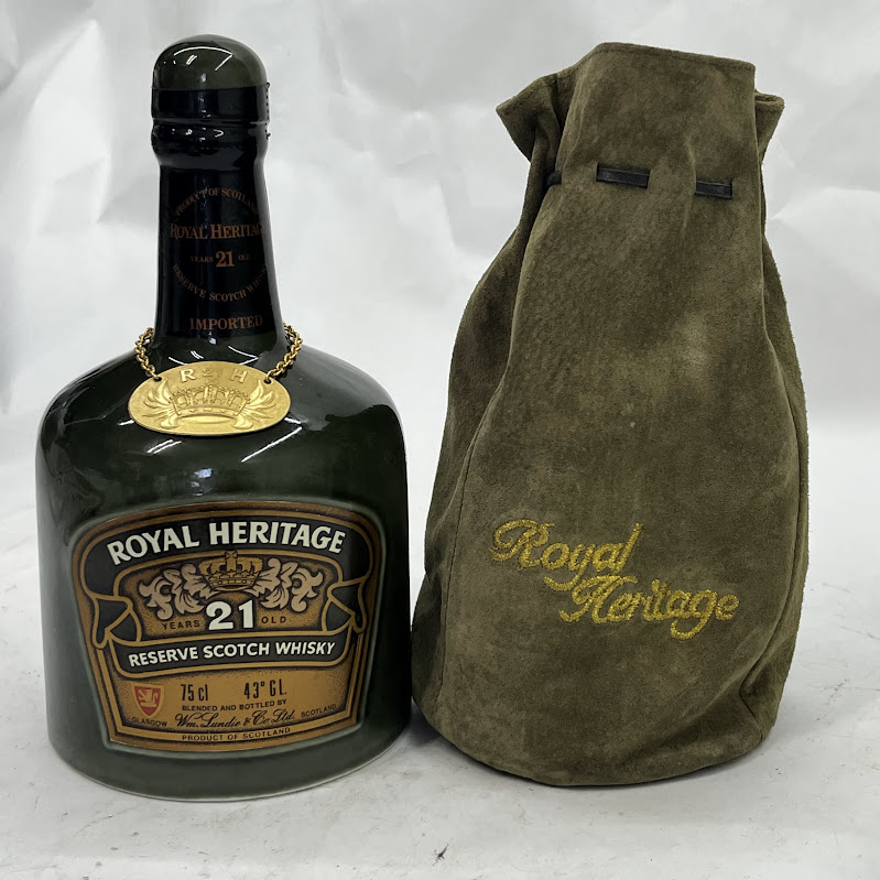 【未成年の飲酒は法律で禁じられています】ロイヤルヘリテージ21年 袋付き 750ml 43%|リサイクルショップリステーション