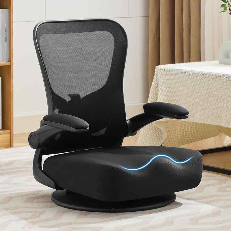 座椅子 回転座椅子 360度回転 疲れない デスクチェア 疲れない 通気性 Amazon｜MAZOT 座椅子 回転座椅子 360度回転 人間工学 疲れない