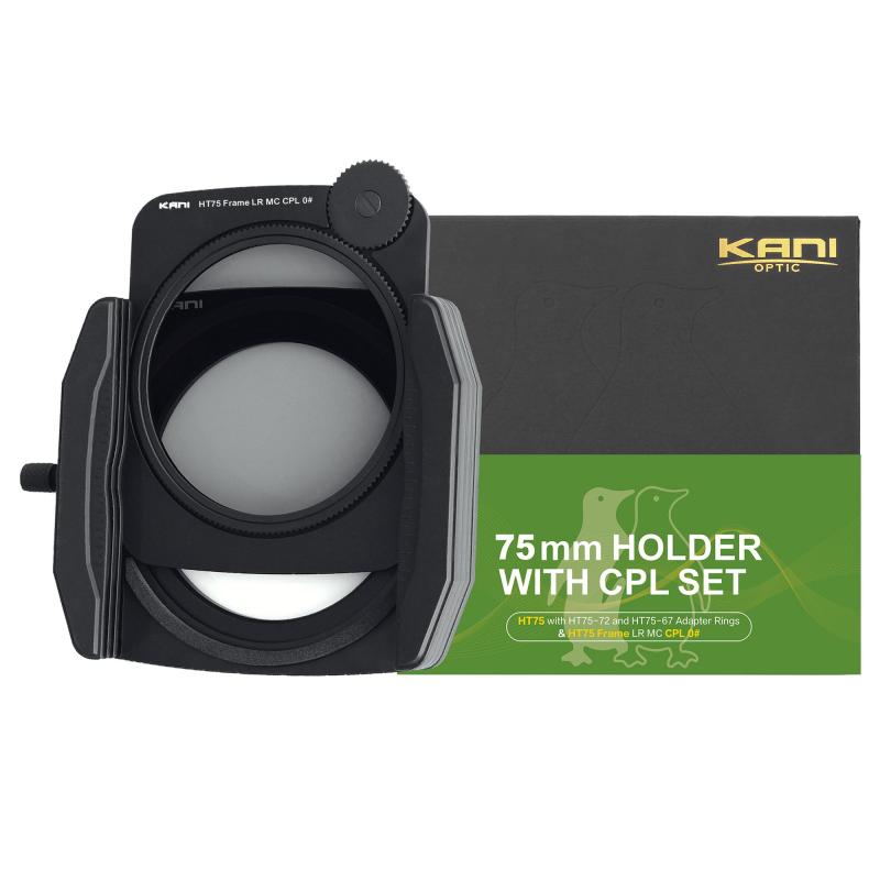 KANI 75mm幅 角型フィルター HT75 フィルターホルダー 角型フィルター最大3枚装着 レンズ枠径72mm/67mm対応 収納ケース付属 アルミ製