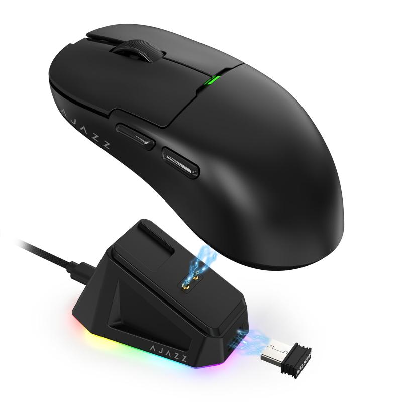 ATTACK SHARK×AJAZZ AJ159 ゲーミングマウス 2.4GHz無線接続 USBケーブル接続 PAW3395センサーUSB3.0コネクタ 1KHzポーリングレート
