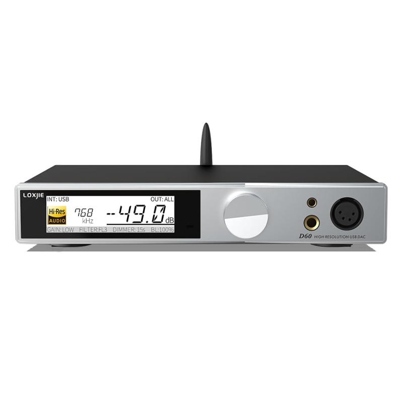LOXJIE D60 フルバランス DAC DAコンバーター & ヘッドホンアンプ 一体型 フラッグシップDAC「ES9039MSPRO」搭載/Bluetooth 5.1対応/MQA・ハイレゾ・DSD音源全対応/バランス・アンバランス・高性能ヘッ