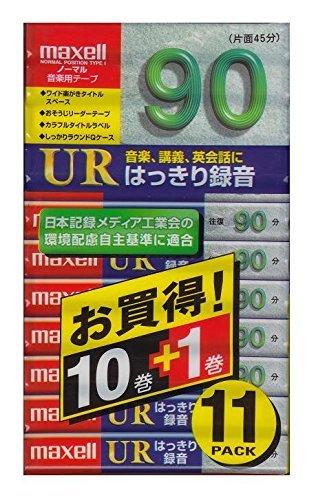 マクセル(maxell) 90分ノーマルカセットテープ１１本パック maxell UR-90L 10P+1 6,328円