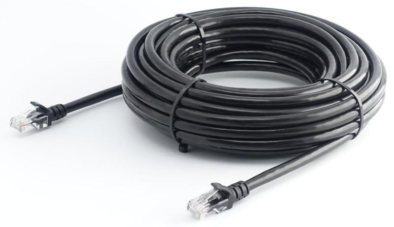 LANケーブル m 屋外用 CAT6 PoE対応 30年の屋外耐候性PE(ポリエチレン)２重被覆 安心の国内メーカー カテゴリ6 高速1Gbps 1000BASE-T 防水 紫外線 業務用 耐候性 (黒)