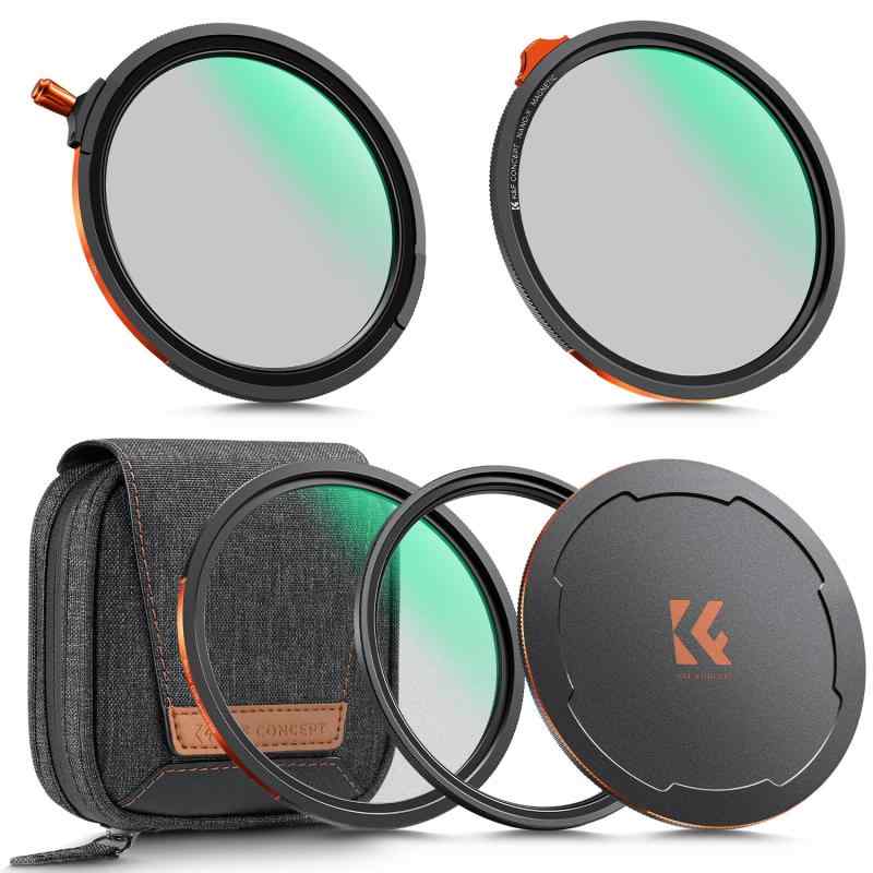 K&F Concept マグネット式CPL+ND2-32+ブラックミスト1/4フィルター （Nano-Xcel）