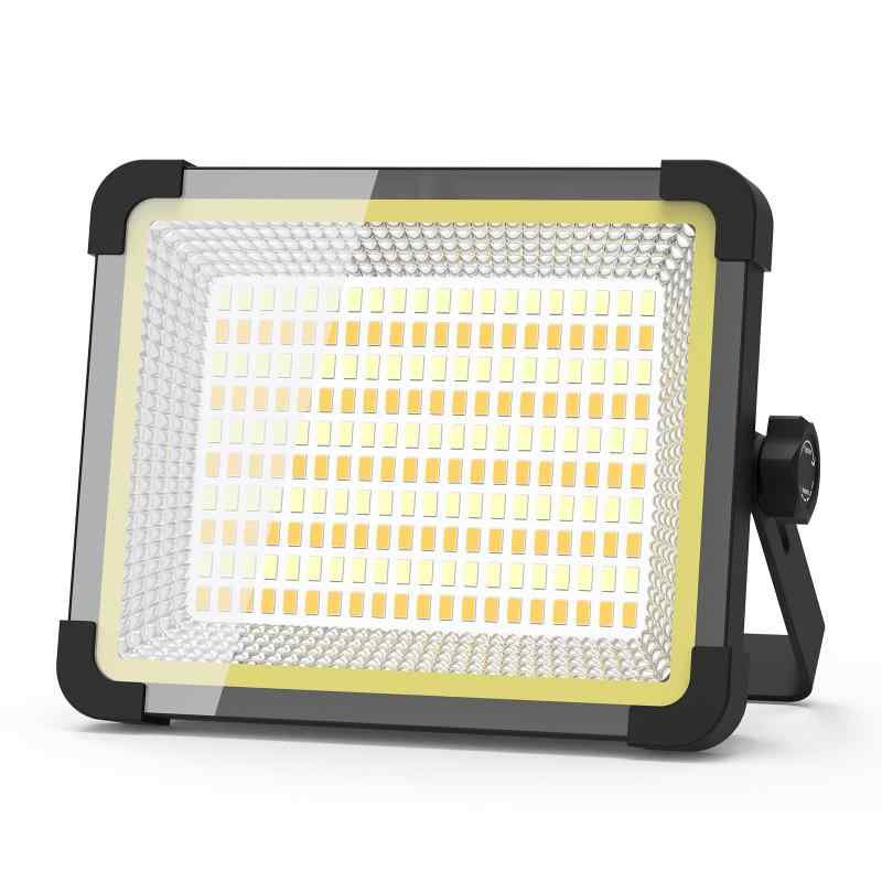 KIEWN LED投光器 充電式 作業灯 屋外 ワークライト USB/ソーラ充電 IPX4防水 3つモード切替 無段階調光 超高輝 磁気設計 フック付き アウトドア キャンプ 屋外照明 夜間工事 夜釣り 停電対策 常備