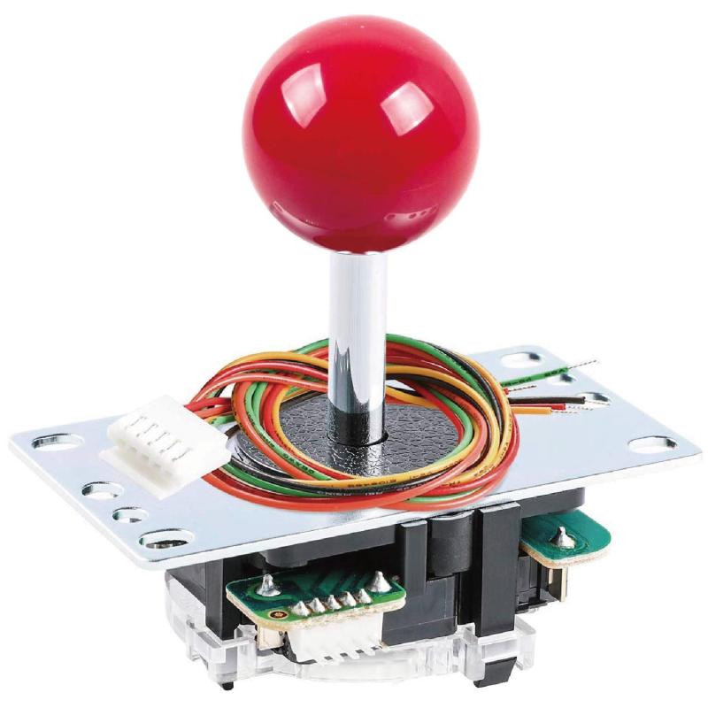 Sanwa JLF-TP-8YT-SK OEM Red Ball Handle Arcade Joystick 4 & 8 Way Adjustable (Mad Catz SF4 Tournament Joystick Compatible)