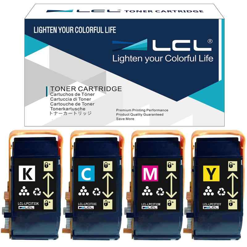 LCL エプソン用 LPC3T33 LPC3T33K LPC3T33C LPC3T33M LPC3T33Y （4色セット ブラック シアン マゼンタ イエロー） 互換トナーカートリッジ 対応機種：LP-S716C8/LP-S71C7/LP-S7160/L