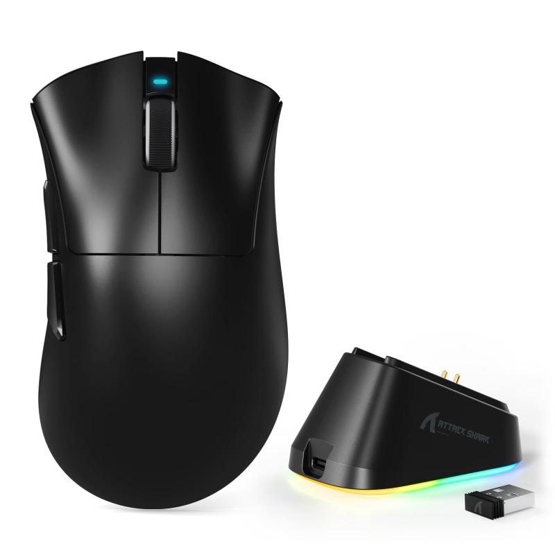 ATTACK SHARK V3PRO ゲーミングマウス BK52820チップ PAW3311センサー ゲーミング用 省エネ 人間工学デザイン