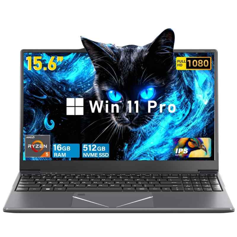 ノートパソコン【Office2024搭載 】 軽量薄型 Windows11pro AMD Ryzen 5 3500u 4コア 15.6インチ LPDDR4 16GB+ 512GB NVMeSSD 1920×1080IPS Mini SD/FHD/Webカ