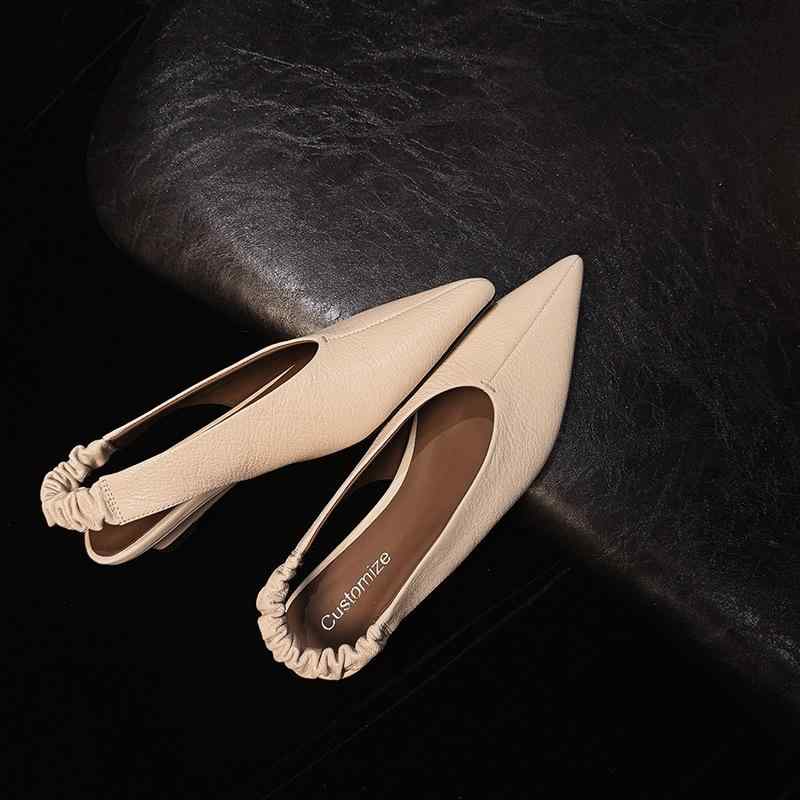 サンダル 女性用 夏 真皮 尖頭 復古 3cm 低ヒール Vカット ローカット レースアップ オープントゥ シワ加工 シングルストラップ 軽量 通気性 快適 歩きやすい ベージュ系 ブラウン系|リスタトショップ