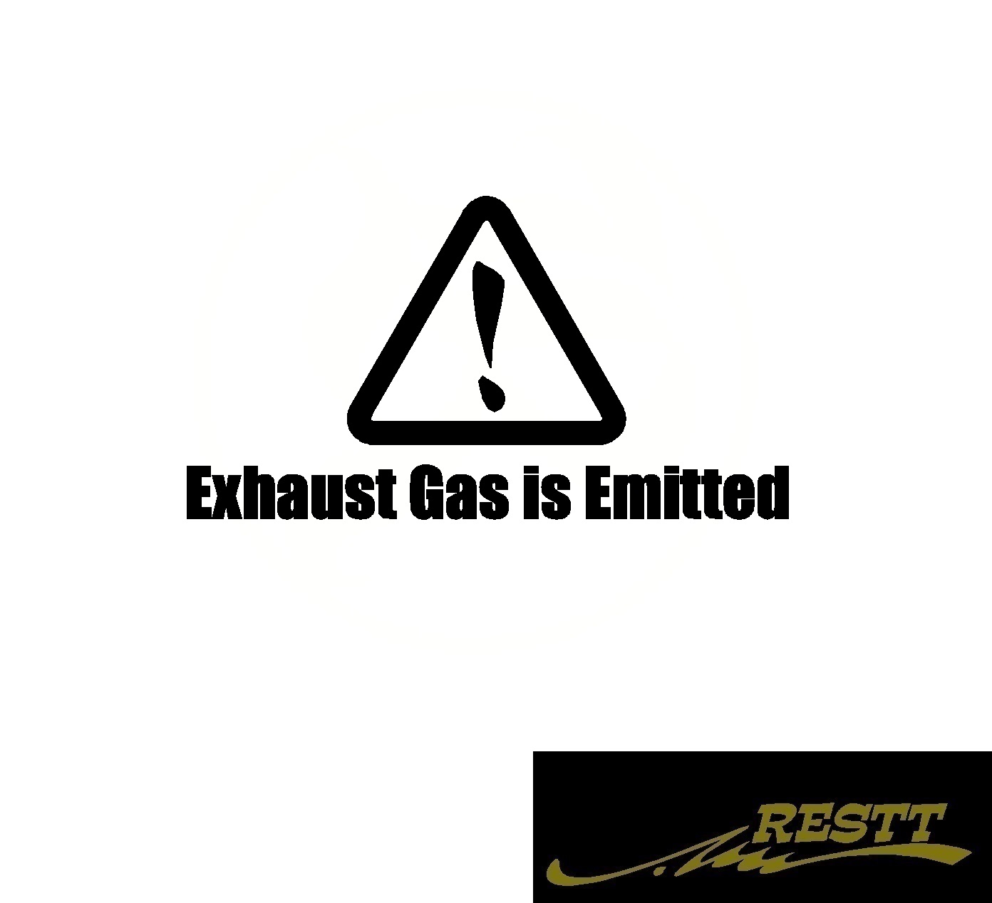 楽天市場 排気ガスが出ます ロゴ カッティングステッカー 大サイズ かっこいい ステッカー Exhaust Gas Is Emitted マフラー 社外 純正 ガス Restt 楽天市場店