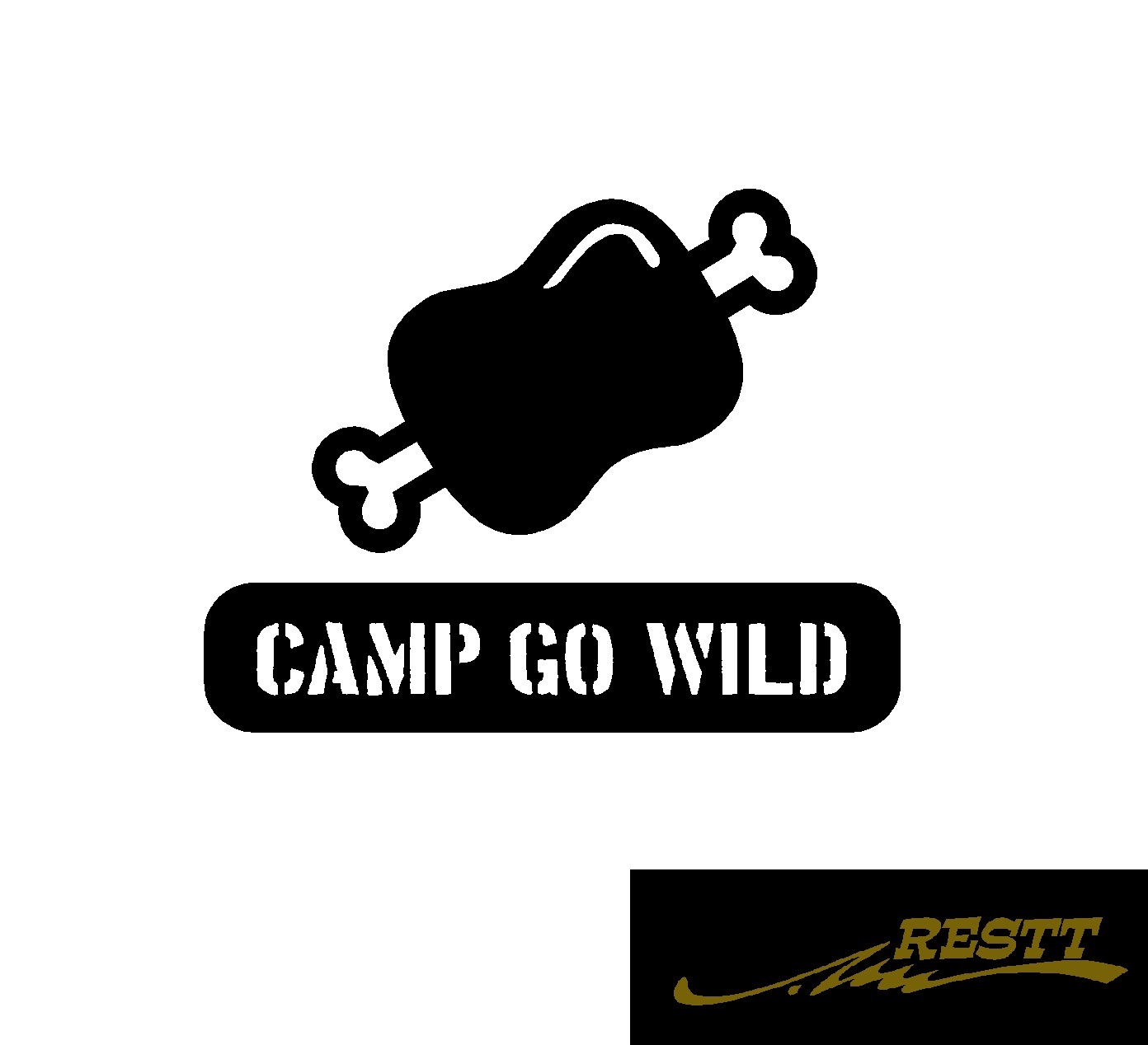 Camp Go Wild 文字 ロゴ カッティングステッカー 特大サイズ ステッカー ドレスアップ かわいい おしゃれ デザイン アウトドア