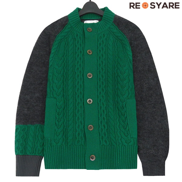 24 sacai サカイ黒 ニットカーディガン Vネック 長袖 楽天市場】サカイ Sacai サイズ:1 SCW-039 シャツドッキング